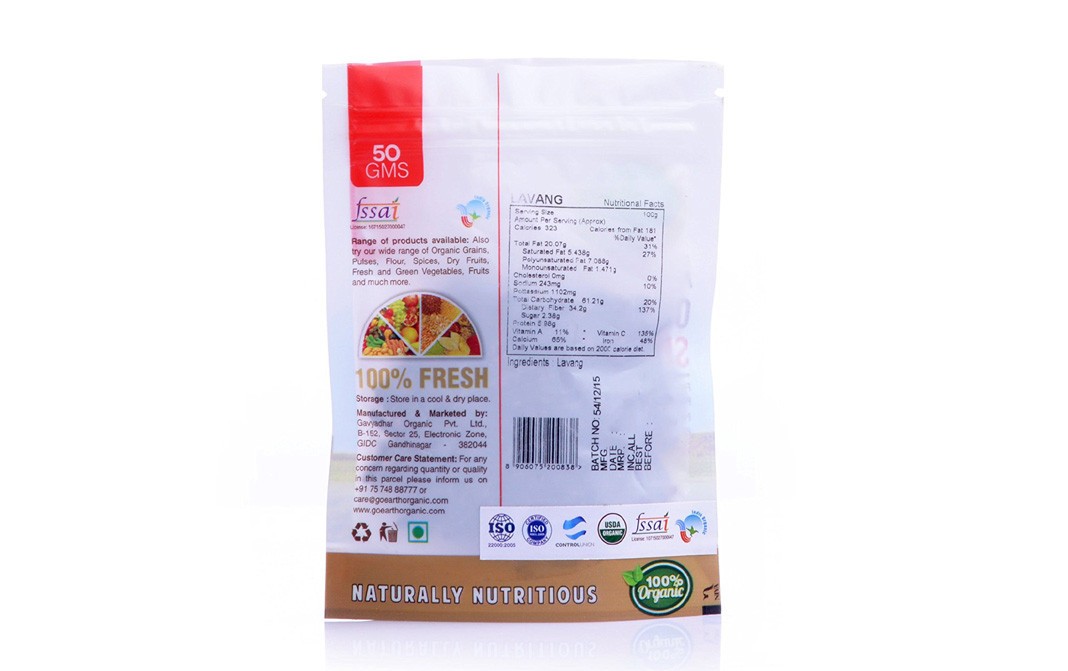 Go Earth Organic Clove    Pack  50 grams